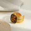 Wholesale 304 Stainless Steel Gold Plated Vacuum Electroplating (In Furnace) Gold Steel Color Round Sun Inlaid Women's Ring