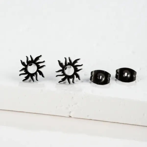 PVD Coated 18K Gold Real Gold Plated Flower Apple 304 Stainless Steel Cute Sweet Waterproof Non Tarnish Ear Studs