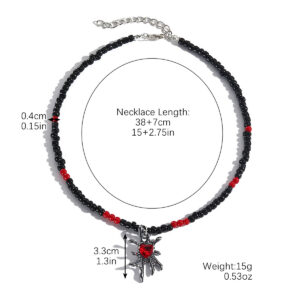 N2404-24 spider pendant rice beads