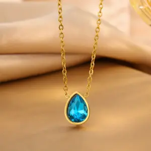 Multicolor-Golden Yellow / One Size / Blue Necklace