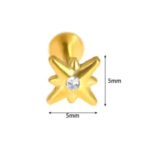 Octagonal Star Gold / 1.2x10mm M0.9