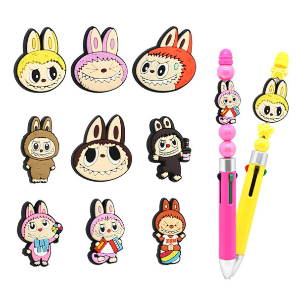 Wholesale Random 100pcs Cartoon Beads Focai Beads Soft Rubber Beads OLY Exclusive