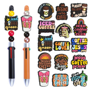 oly-1f00e9cf88c69f7cf22862c74499407a Wholesale Coffee Series PVC Soft Rubber Bead DIY Ballpoint Pen