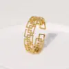 Wholesale PVD Coated Real Gold Plated 18K Gold Geometric 304 Stainless Steel Vintage Style Classic Style Waterproof Non Tarnish Rings