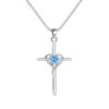 oly-1f0a9b952e512c82b89a31c841b65b39 Wholesale heart-shaped twee contion stone clavicle chain retro cold wind faith cross necklace