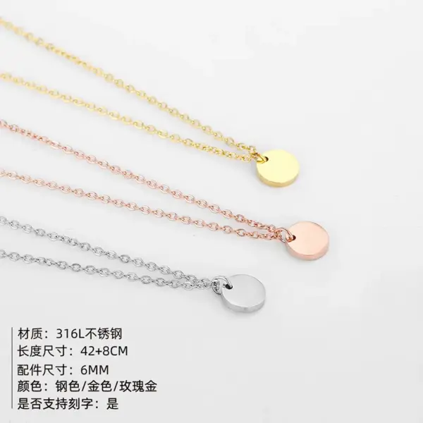 oly-1f0ac8b0e3bd099ee87f488f5f8df79b Wholesale PVD Coated 14K Gold Real Gold Plated Geometric Stainless Steel Fashion Waterproof Non Tarnish 304 Stainless Steel Necklace