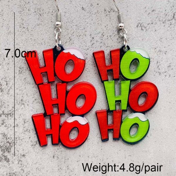 Wholesale European and American Christmas Acrylic Earrings
