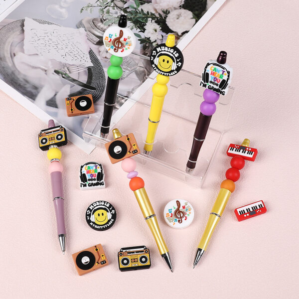 oly-1f0f58df13f6deca9b567ead69333c07 Wholesale music series silicone beads loose beads simulation retro soft rubber record player op beads DIY jewelry
