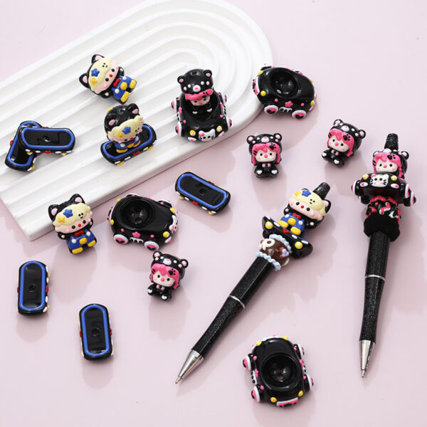 Wholesale Suspenders Sweet Bean Scooter Car Hand-painted Beads Three-dimensional Special-shaped Beaded DIY Mobile Phone Chain Bag Pendant