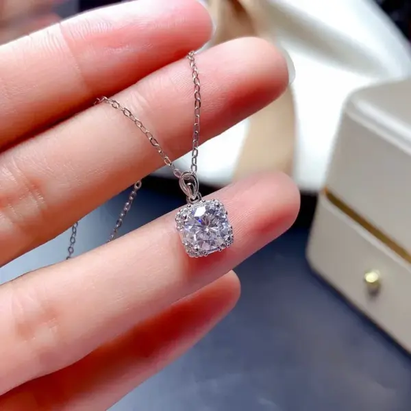 Wholesale Fashion Square Copper Inlay Artificial Diamond Rings Earrings Necklace