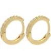 Wholesale Fashion Copper Micro-inlaid Color Diamond Asymmetric Ear Buckle Nihaojewelry