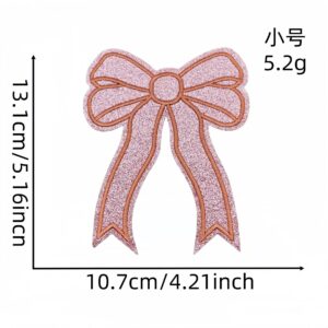 Glitter bow cloth patch small size 3#