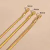 Wholesale PVD Coated Real Gold Plated Solid Color 201 Stainless Steel INS Style Retro Simple Style Waterproof Non Tarnish 201 Stainless Steel Necklace