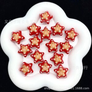 Wholesale Gingerbread Man Star Beads