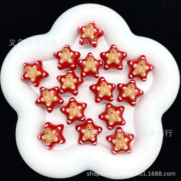 Wholesale Gingerbread Man Star Beads