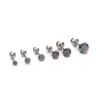 316L Stainless Steel Zircon Ear Cartilage Rings & Studs Round Waterproof Non Tarnish Surgical Steel