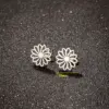 PVD Coated 18K Gold Real Gold Plated Flower 304 Stainless Steel Simple Style Waterproof Non Tarnish Ear Studs