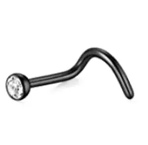 5-Word Curved Rod Black and White Diamonds