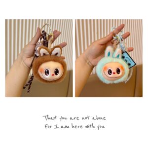 Plush lab cloth pendant [brown + blue]