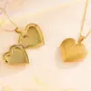 oly-1f59b9bf66f891f60119482cdc33b7a5 Wholesale PVD Coated Real Gold Plated Heart Shape 304 Stainless Steel Simple Style Classic Waterproof Non Tarnish Pendant Necklace Locket