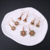 Wholesale Diamond Bell Snowflake Christmas Tree Earrings