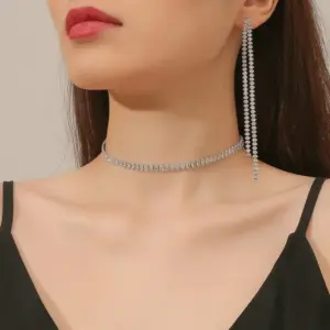 Loose Diamond Necklace Earrings Long