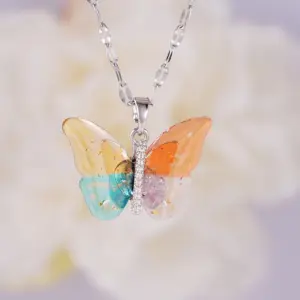 Colorized Butterfly Silver A2880