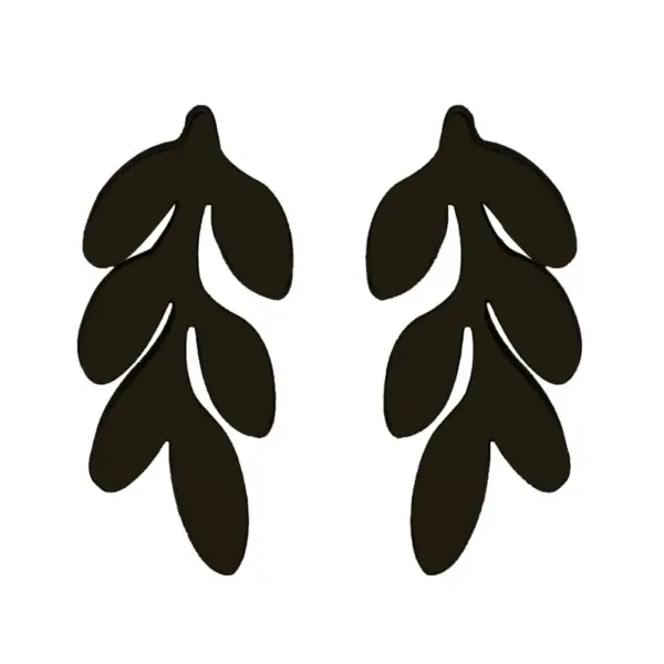 Wholesale PVD Coated 18K Gold Real Gold Plated Leaves 304 Stainless Steel Fashion Waterproof Non Tarnish Ear Studs