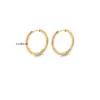 Simple Style Solid Color Stainless Steel Hoop Earrings 1 Pair