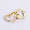 Wholesale PVD Coated Imitation Gold Heart 304 Stainless Steel Exaggerated Waterproof Non Tarnish Earrings