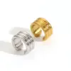 Wholesale PVD Coated Real Gold Plated 18K Gold Geometric 304 Stainless Steel IG Style Waterproof Non Tarnish Ear Cuffs