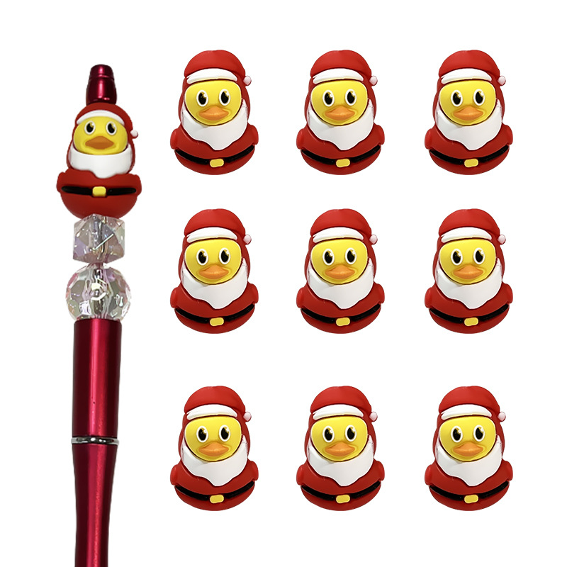 Wholesale Silicone 3D duck beads DIY jewelry beads