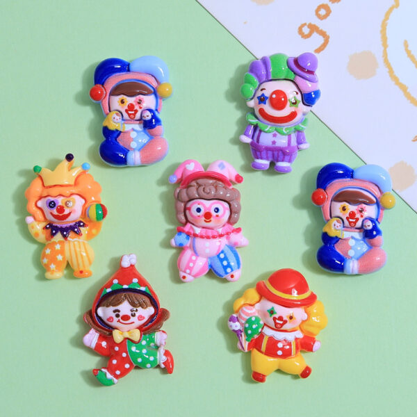 Wholesale Cartoon clown costume Children's Fun handmade diy cream glue phone case headdress hairpin jewelry resin accessories