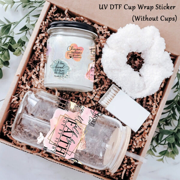 Wholesale Bible Jesus Crystal Sticker Transparent 16oz UV DTF Glass Cup Sticker