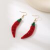 Wholesale Cherry rose flower seed bead earrings