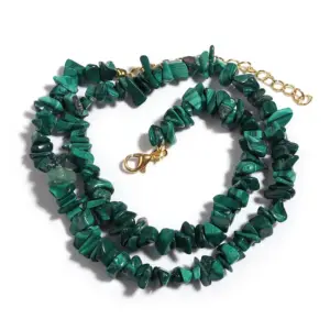 Malachite / 43cm Long Tail Chain 5cm