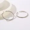 PVD Coated 18K Gold Plated Solid Color Stainless Steel Bridal Shiny Waterproof Non Tarnish Hoop Earrings