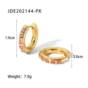 4*16 Pink Diamond Earrings / Gold