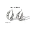 Wholesale PVD Coated Real Gold Plated 18K Gold Round 304 Stainless Steel Classic Style Waterproof Non Tarnish Earrings