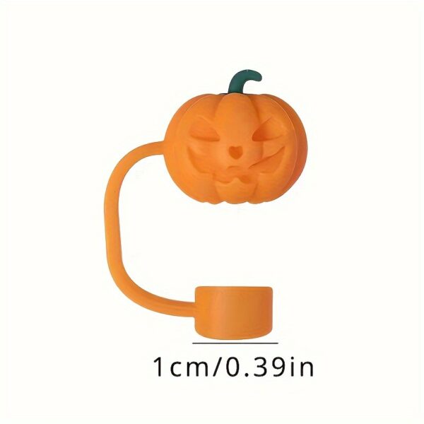 oly-1f9a8361540055ff92d0e3794da859ad Wholesale Halloween theme straw cap 10mm large capacity car thermos cup with silicone straw plug dustproof in stock