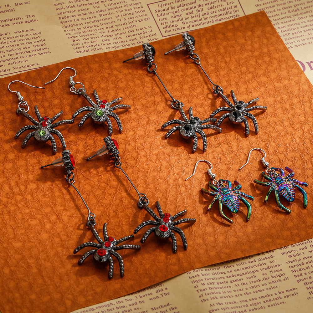 Wholesale Cross-border Personality Creative Women's Gothic Style Alloy Earrings Party Dark Style op Earrings