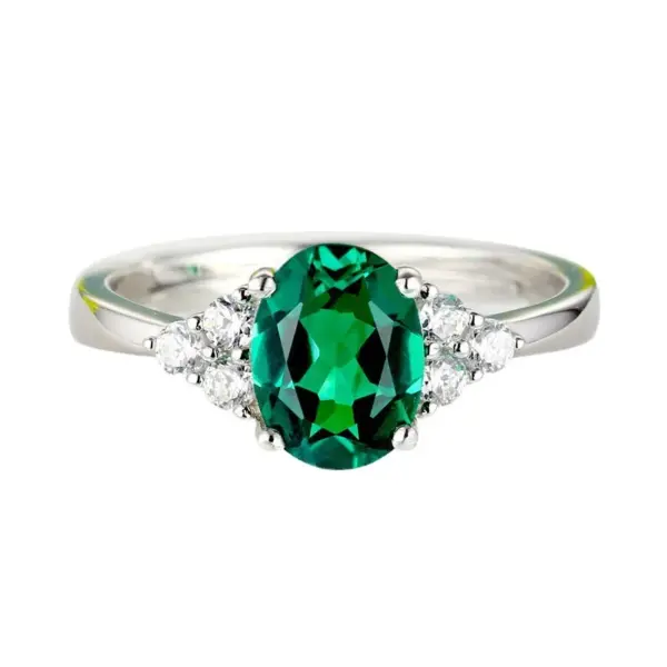 Wholesale Vintage Style Oval Copper Inlaid Zircon Rings