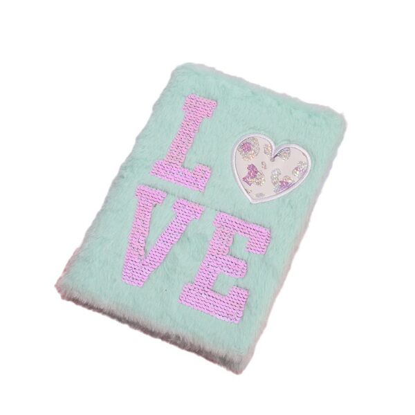 Wholesale Sequin Cartoon Colored Plush Notebook