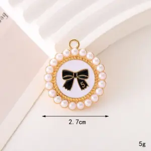 D621 Pearl Ring Bow / Diy Ornament