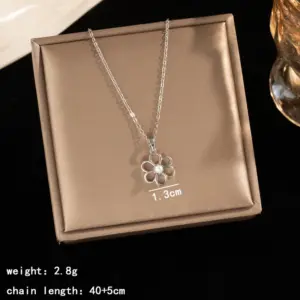 Silver, Flowers Paired with Pearls