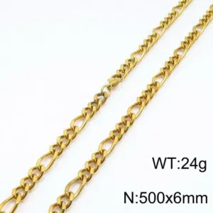 Gold 500 * 6mm = Necklace KN197208-Z