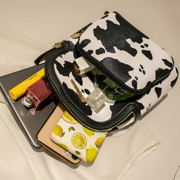 Wholesale Women's backpack print cow color trendy personality fashion double-layer texture