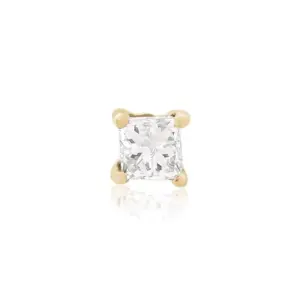 Square Single Diamond-Gold
