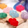 Wholesale Flocking Color Cloud Beads Acrylic Cotton Cloud Vertical Hole Beads DIY Mobile Phone Chain Keychain Accessories