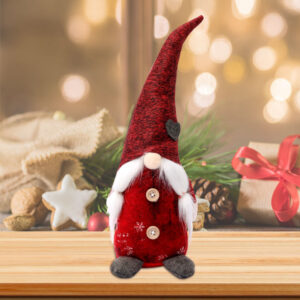Long hat heart plush toy - red